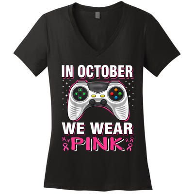 In October We Wea Gift Women's V-Neck T-Shirt