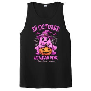 In October We Wear P.I.N.K. Ghost Witch Breast Cancer Awareness PosiCharge Competitor Tank