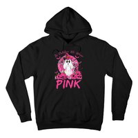 In October We Wear Pin.K Breast Cancer Ghost Witch Halloween Hoodie