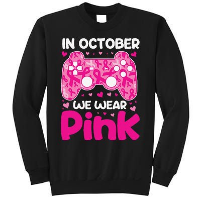 In October We Wear Pin.K Breast Cancer Gaming Sweatshirt