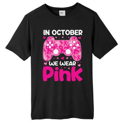 In October We Wear Pin.K Breast Cancer Gaming Tall Fusion ChromaSoft Performance T-Shirt