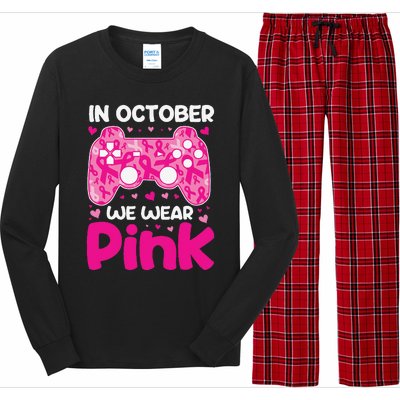 In October We Wear Pin.K Breast Cancer Gaming Long Sleeve Pajama Set