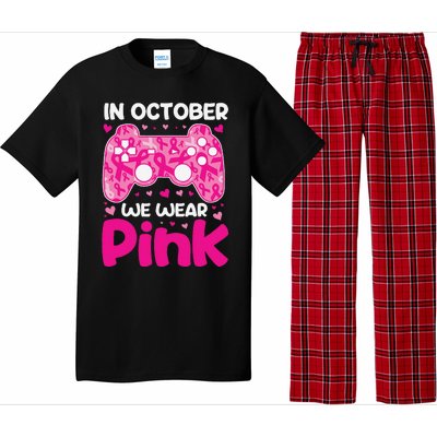 In October We Wear Pin.K Breast Cancer Gaming Pajama Set