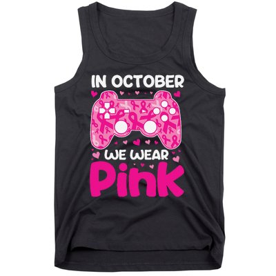 In October We Wear Pin.K Breast Cancer Gaming Tank Top