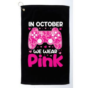 In October We Wear Pin.K Breast Cancer Gaming Platinum Collection Golf Towel