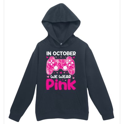 In October We Wear Pin.K Breast Cancer Gaming Urban Pullover Hoodie