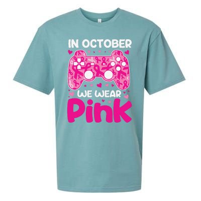 In October We Wear Pin.K Breast Cancer Gaming Sueded Cloud Jersey T-Shirt