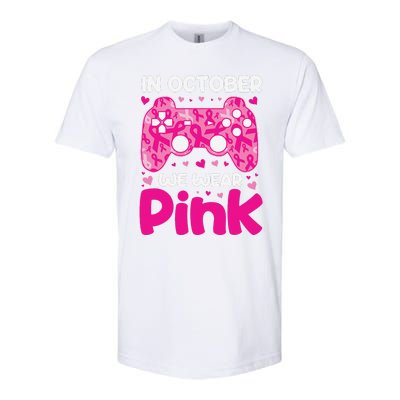 In October We Wear Pin.K Breast Cancer Gaming Softstyle CVC T-Shirt