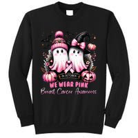 In October We Wear Ghost Witch Breast Cancer Awareness Sweatshirt