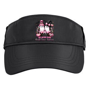 In October We Wear Ghost Witch Breast Cancer Awareness Adult Drive Performance Visor