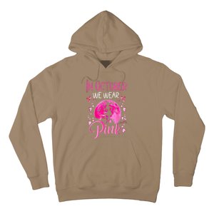 In October We Wear Pink Pumpkin Breast Cancer Awareness Cute Hoodie