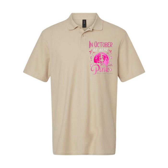 In October We Wear Pink Pumpkin Breast Cancer Awareness Cute Softstyle Adult Sport Polo