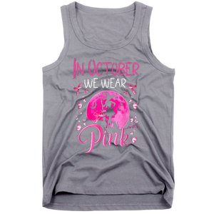 In October We Wear Pink Pumpkin Breast Cancer Awareness Cute Tank Top