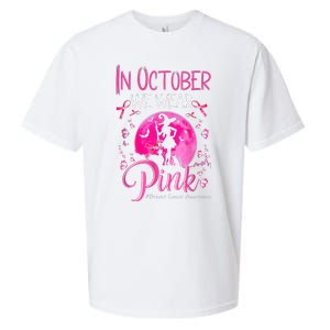 In October We Wear Pink Pumpkin Breast Cancer Awareness Cute Sueded Cloud Jersey T-Shirt