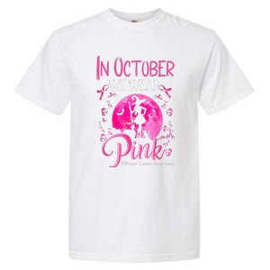 In October We Wear Pink Pumpkin Breast Cancer Awareness Cute Garment-Dyed Heavyweight T-Shirt