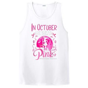 In October We Wear Pink Pumpkin Breast Cancer Awareness Cute PosiCharge Competitor Tank