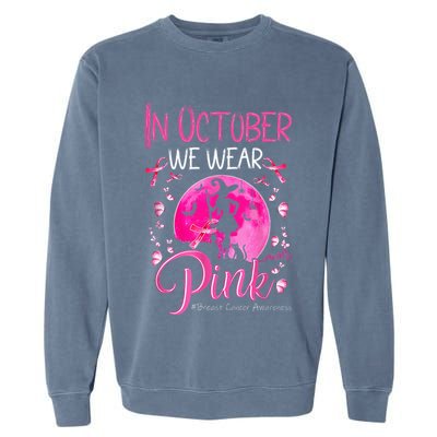 In October We Wear Breast Cancer Awareness Garment-Dyed Sweatshirt