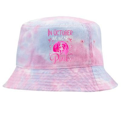 In October We Wear Breast Cancer Awareness Tie-Dyed Bucket Hat