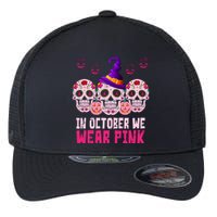 In October We Wear Pink Day Of The Dead Skulls Flexfit Unipanel Trucker Cap