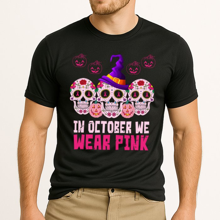 In October We Wear Pink Day Of The Dead Skulls Cooling Performance Crew T-Shirt