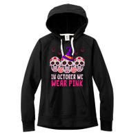 In October We Wear Pink Day Of The Dead Skulls Women's Fleece Hoodie