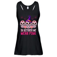 In October We Wear Pink Day Of The Dead Skulls Ladies Essential Flowy Tank