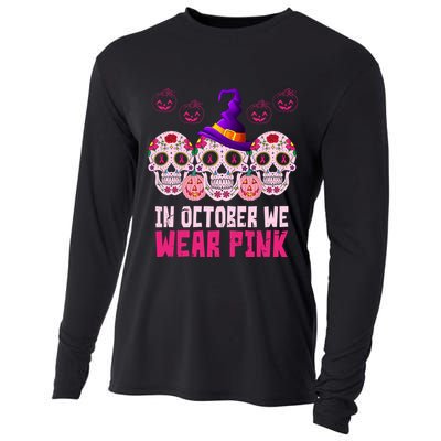 In October We Wear Pink Day Of The Dead Skulls Cooling Performance Long Sleeve Crew