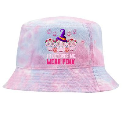 In October We Wear Pink Day Of The Dead Skulls Tie-Dyed Bucket Hat