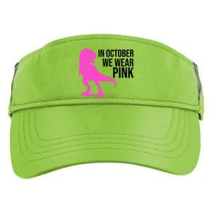 In October We Wear Pink Dinosaur T Rex Adult Drive Performance Visor