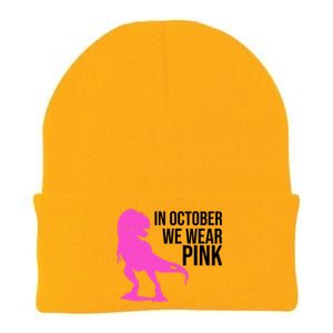 In October We Wear Pink Dinosaur T Rex Knit Cap Winter Beanie