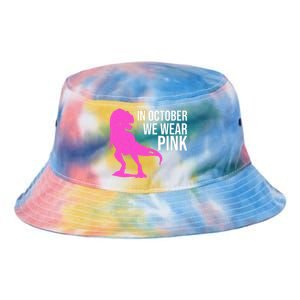 In October We Wear Pink Dinosaur T Rex Tie Dye Newport Bucket Hat