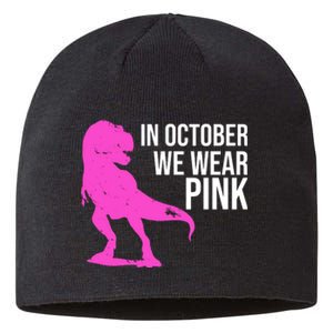 In October We Wear Pink Dinosaur T Rex Sustainable Beanie