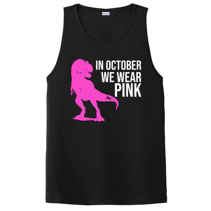 In October We Wear Pink Dinosaur T Rex PosiCharge Competitor Tank