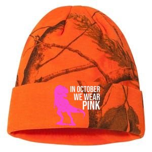 In October We Wear Pink Dinosaur T Rex Kati Licensed 12" Camo Beanie