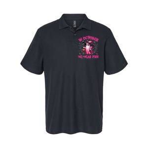 In October We Wear P.Ink Ghost Witch Breast Cancer Awareness Gift Softstyle Adult Sport Polo