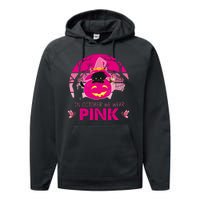 In October We Wear Pink Dinosaur Cat Witch Performance Fleece Hoodie