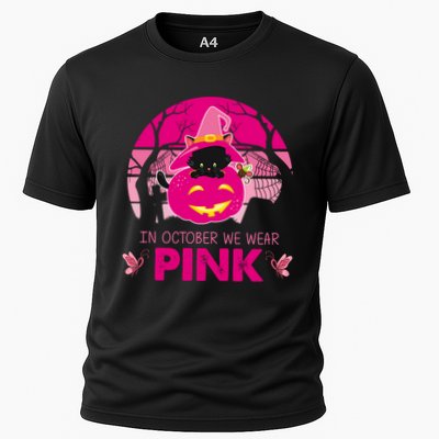 In October We Wear Pink Dinosaur Cat Witch Cooling Performance Crew T-Shirt