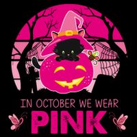 In October We Wear Pink Dinosaur Cat Witch Cooling Performance Crew T-Shirt