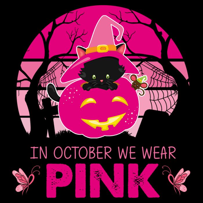 In October We Wear Pink Dinosaur Cat Witch Cooling Performance Crew T-Shirt