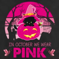 In October We Wear Pink Dinosaur Cat Witch 11oz C Handle Ceramic Mug