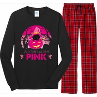 In October We Wear Pink Dinosaur Cat Witch Long Sleeve Pajama Set