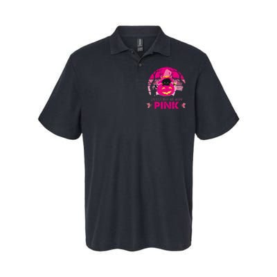 In October We Wear Pink Dinosaur Cat Witch Softstyle Adult Sport Polo