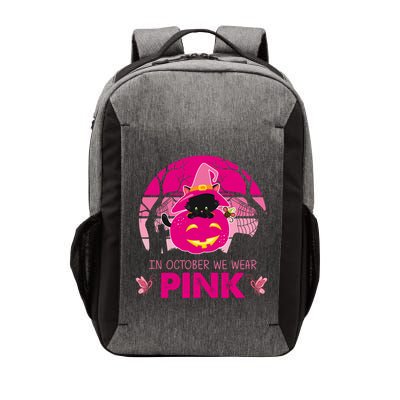 In October We Wear Pink Dinosaur Cat Witch Vector Backpack