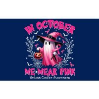 In October We Wear Ghost Witch Breast Cancer Awareness Bumper Sticker