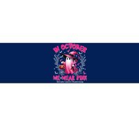 In October We Wear Ghost Witch Breast Cancer Awareness Bumper Sticker