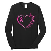 In October We Wear Pink Breast Cancer Awareness Dragonfly Long Sleeve Shirt