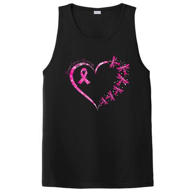 In October We Wear Pink Breast Cancer Awareness Dragonfly PosiCharge Competitor Tank