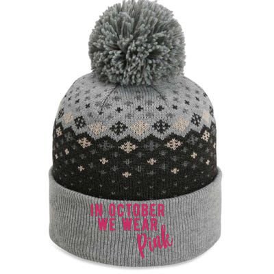 In October We Wear Pink The Baniff Cuffed Pom Beanie