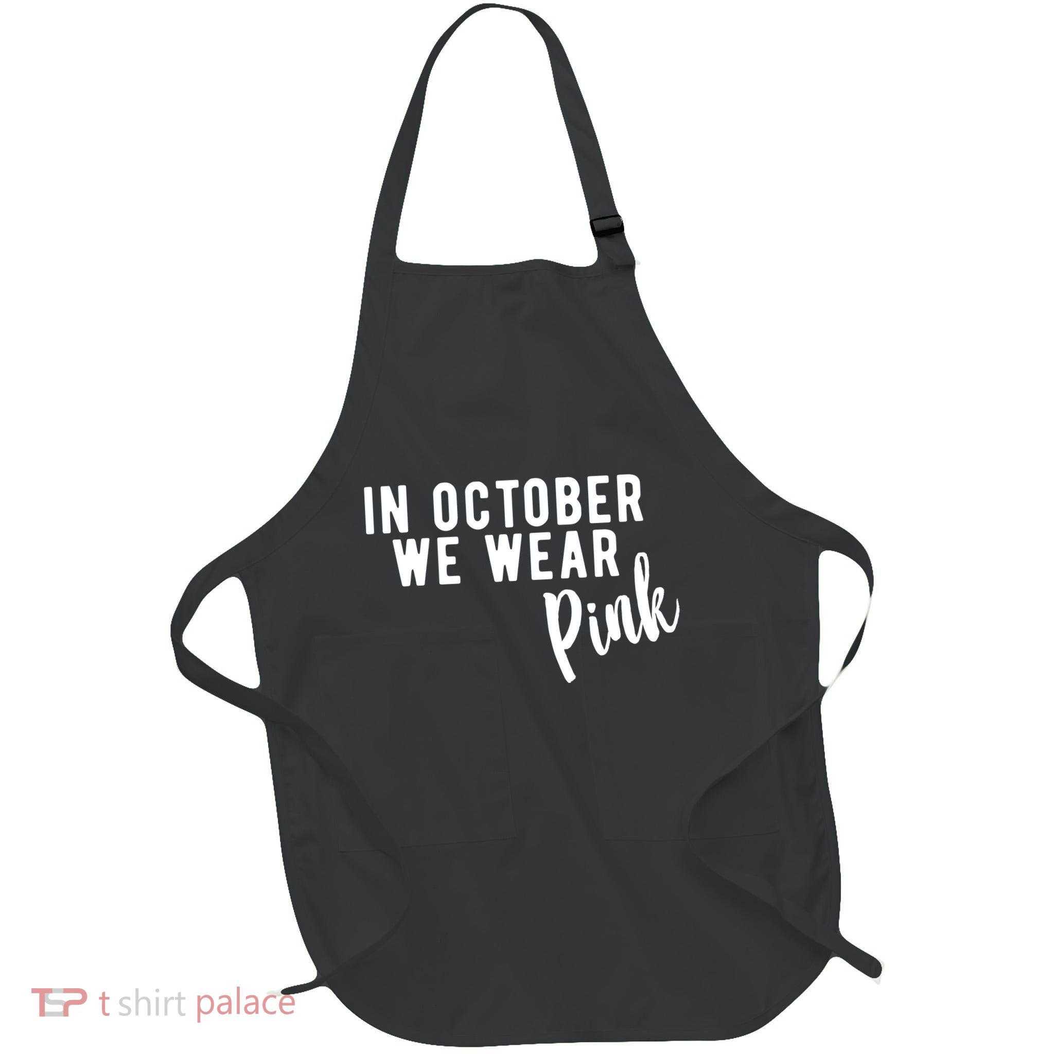 In October We Wear Pink Full-Length Apron With Pockets