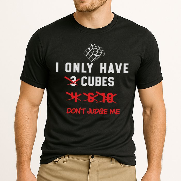 I Only Want Puzzle Cube Funny Speed Cubing Math Cooling Performance Crew T-Shirt